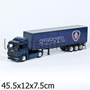 ГРУЗОВИК МЕТАЛЛ. "SCANIA R124/400 40' CONTAINER" 1:43, ОТКРЫВ. ДВЕРИ В КОР. в кор.12шт ― Luckfamily.ru