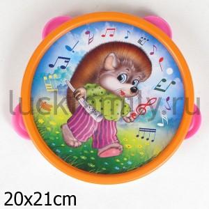 ИГРУШКА МУЗЫКАЛЬНАЯ БУБЕН БОЛЬШОЙ в кор.60шт. ― Luckfamily.ru