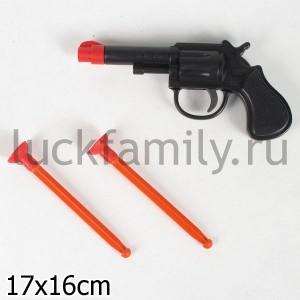 ПИСТОЛЕТ "СПЕЦАГЕНТ" СО СТРЕЛАМИ НА ПРИСОСКАХ в кор.35шт ― Luckfamily.ru