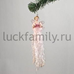 ПОДВЕСКА ФЕЯ 28СМ В ЗЕЛЕНОМ ПЛАТЬЕ В ПАК. (РУСС. УП.) в кор.6*24шт ― Luckfamily.ru