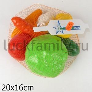 НАБОР "ОВОЩИ" 7 ПРЕДМЕТОВ В СЕТКЕ в кор.30шт ― Luckfamily.ru
