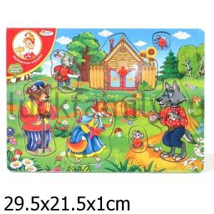 РАМКА-ВКЛАДЫШ ДЕРЕВЯН. "ИГРАЕМ ВМЕСТЕ" ТЕРЕМОК A00983 29*21СМ в кор.36шт ― Luckfamily.ru