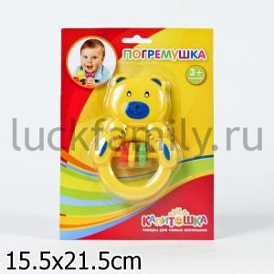 ПОГРЕМУШКА "ИГРАЕМ ВМЕСТЕ" "КАПИТОШКА" "МЕДВЕЖОНОК" НА БЛИСТЕРЕ 21,5*15,5СМ в кор.2*24шт ― Luckfamily.ru