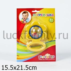 ПОГРЕМУШКА "ИГРАЕМ ВМЕСТЕ" "КАПИТОШКА" "ЦВЕТОЧЕК" НА БЛИСТЕРЕ 21,5*15,5СМ в кор.2*24шт ― Luckfamily.ru