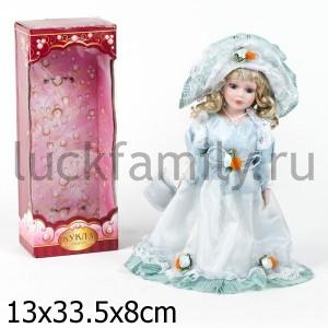КУКЛА ФАРФОР 30СМ, ПЛАСТ. ПОДСТАВКА В РУСС. КОР. в кор.24шт ― Luckfamily.ru
