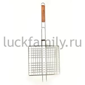 РЕШЕТКА ДЛЯ БАРБЕКЮ 265*240ММ, ТОЛЩИНА МЕТАЛЛА 3,5*2,5*1,5ММ в кор.24шт ― Luckfamily.ru