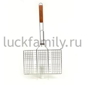 РЕШЕТКА ДЛЯ БАРБЕКЮ 330*215ММ, ТОЛЩИНА МЕТАЛЛА 3,7*2,8*1,8ММ в кор.12шт ― Luckfamily.ru