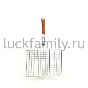 РЕШЕТКА ДЛЯ БАРБЕКЮ 400*300ММ, ТОЛЩИНА МЕТАЛЛА 4,5*2,8*1,8ММ в кор.10шт ― Luckfamily.ru
