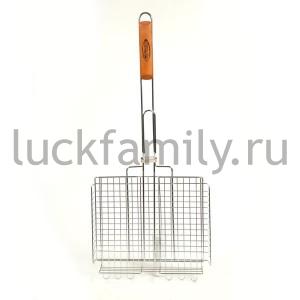 РЕШЕТКА ДЛЯ БАРБЕКЮ 280*222ММ, ТОЛЩИНА МЕТАЛЛА 4,5*2,8*1,8ММ в кор.10шт ― Luckfamily.ru