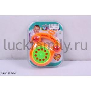 ПОГРЕМУШКА-ТЕЛЕФОН ЦВЕТ В АССОРТ. 190-9 НА КАРТ. 20*15СМ в кор.2*120шт ― Luckfamily.ru