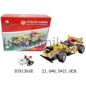 КОНСТРУКТОР ПЛАСТ. МАШИНА C И/К ПУЛЬТОМ "КУБОК МИРА" LXY10A В РУСС. КОР. 21*7*21СМ в кор.36шт ― Luckfamily.ru