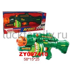 АВТОМАТ НА БАТ. С МЯГКИМИ ПАТРОНАМИ ZYC-0350 В РУСС. КОР. 58*15*25СМ в кор.6шт ― Luckfamily.ru