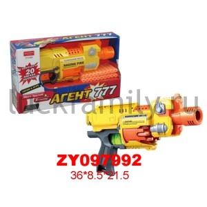 БЛАСТЕР НА БАТ. С МЯГКИМИ ПАТРОНАМИ ZYC-0351 В РУСС. КОР. 36*9*22СМ в кор.2*18шт ― Luckfamily.ru