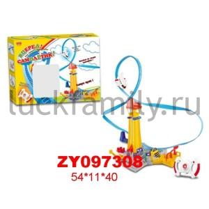 ТРЕК И/К ПУЛЬТ СВЕТ+ЗВУК, С САМОЛЕТОМ ZYC-0665 В РУСС. КОР. 54*11*40СМ в кор.2*4шт ― Luckfamily.ru
