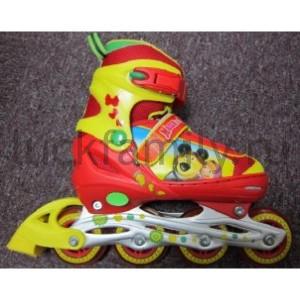 РОЛИКИ РАЗДВ., АЛЮМИН.РАМА, ABEC-7 CARBON, КОЛЕСА PU 72*24, МАША И МЕДВЕДЬ, Р-Р 34-37 в кор.6пар ― Luckfamily.ru