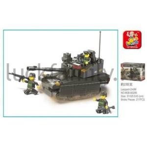 КОНСТРУКТОР ПЛАСТ. ТАНК С ФИГУРКАМИ, 224ДЕТ. В РУСС. КОР. 31*20*5СМ в кор.2*24шт ― Luckfamily.ru