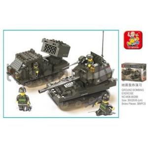 КОНСТРУКТОР ПЛАСТ. ВОЕННАЯ ТЕХНИКА, С ФИГУРКОЙ, 403ДЕТ. В РУСС. КОР. 36*26*6СМ в кор.2*12шт ― Luckfamily.ru