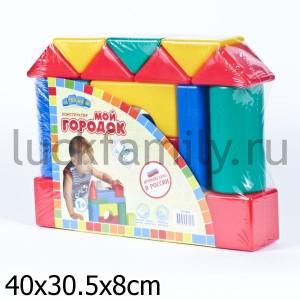 КОНСТРУКТОР "МОЙ ГОРОДОК" 80*80, 19 ЭЛ. в кор.10шт ― Luckfamily.ru
