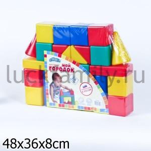 КОНСТРУКТОР "МОЙ ГОРОДОК" 80*80, 24 ЭЛ. в кор.11шт ― Luckfamily.ru