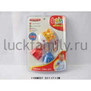 ПОГРЕМУШКА НА БЛИСТЕРЕ 23*17СМ в кор.96шт ― Luckfamily.ru
