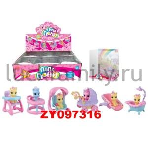ПОНИ С АКСЕСС., В АССОРТ. ZYC-0656 В РУСС. ДИСПЛЕЕ УП-6ШТ в кор.2*12уп ― Luckfamily.ru