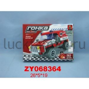 КОНСТРУКТОР ПЛАСТ. "ГОНКА" 263ДЕТ. 26601 В  РУСС. КОР. 26*5*19СМ в кор.2*36шт ― Luckfamily.ru