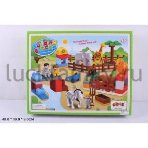 КОНСТРУКТОР ПЛАСТ. С ФИГУРКАМИ ЖИВОТНЫХ XH-CZ02 В КОР. 48*38*9СМ в кор.12шт ― Luckfamily.ru