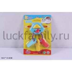ПОГРЕМУШКА ЦВЕТ В АССОРТ. 10801/12 НА БЛИСТЕРЕ 19*13СМ в кор.2*80шт ― Luckfamily.ru