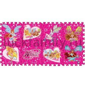 КОВРИК-ПАЗЛ "ИГРАЕМ ВМЕСТЕ" WINX 8 СЕГМЕНТОВ, КАЖДЫЙ 31.5*31.5СМ В ПАК. в кор.12шт ― Luckfamily.ru