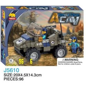 КОНСТРУКТОР ПЛАСТ. ВОЕННАЯ ТЕХНИКА С ФИГУРКОЙ, 96ДЕТ. В КОР. 20*5*14СМ в кор.2*42шт ― Luckfamily.ru