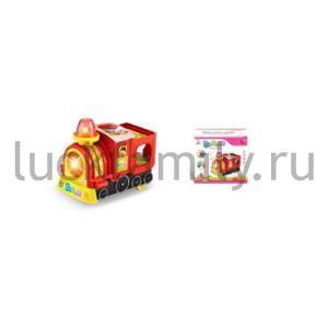 ИГРУШКА РАЗВИВАЮЩ. ПАРОВОЗ НА БАТ. СО СВЕТОМ И ЗВУКОМ, С ЛОГИЧ. ИГРОЙ 825A В КОР. в кор.2*42шт ― Luckfamily.ru