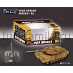 ТАНК Р/У "M1A2 TANK" 1:24, СВЕТ+ЗВУК В КОР. в кор.4шт ― Luckfamily.ru