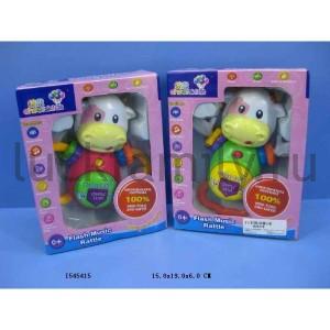 ПОГРЕМУШКА КОРОВКА НА БАТ. СВЕТ+ЗВУК В КОР. 15*19*6СМ в кор.2*48шт ― Luckfamily.ru