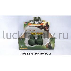 ГРАНАТА СО СВЕТОМ И ЗВУКОМ В ДИСПЛЕЕ 24*18*9СМ УП-12ШТ в кор.2*24уп ― Luckfamily.ru