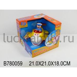 САМОЛЕТ НА БАТ. СО СВЕТОМ И ЗВУКОМ, С ФИГУРКАМИ 3396A В КОР. 21*21*18СМ в кор.24шт ― Luckfamily.ru