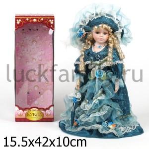 КУКЛА ФАРФОРОВАЯ 40СМ В БАЛЬНОМ ПЛАТЬЕ В РУСС. КОР. в кор.12шт ― Luckfamily.ru