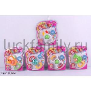 ПОГРЕМУШКА ОЗВУЧ., В АССОРТ. 09080 НА БЛИСТЕРЕ 23*20СМ в кор.2*96шт ― Luckfamily.ru