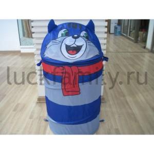 КОРЗИНА ДЛЯ ИГРУШЕК "ИГРАЕМ ВМЕСТЕ" "КОТ МАТРОСКИН" В ПАК. (РУСС. УП.) 45*50СМ в кор.50шт ― Luckfamily.ru