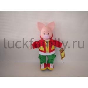 МЯГКАЯ ИГРУШКА "МУЛЬТИ-ПУЛЬТИ" ХРЮША, ПЛАСТ. ГОЛОВА, ОЗВУЧ. РУСС. ЧИП В ПАК. 18СМ в кор.24шт ― Luckfamily.ru