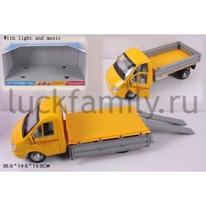 ГАЗЕЛЬ СО СВЕТОМ И ЗВУКОМ, ОТКРЫВ. ДВЕРИ И КУЗОВ 9379C В РУСС. КОР. 35*14*13СМ в кор.2*6шт ― Luckfamily.ru