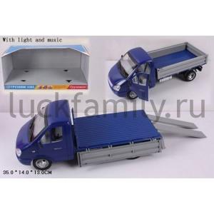 ГАЗЕЛЬ СО СВЕТОМ И ЗВУКОМ, ОТКРЫВ. ДВЕРИ И КУЗОВ 9379D В РУСС. КОР. 35*14*13СМ в кор.2*6шт ― Luckfamily.ru
