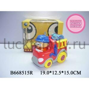МАШИНА НА БАТ. СВЕТ+ЗВУК, РУССИФИЦ., С ФИГУРКОЙ В РУСС. КОР. 19*13*15СМ в кор.2*24шт ― Luckfamily.ru