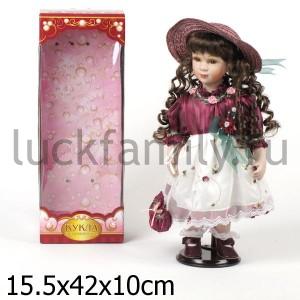КУКЛА ФАРФОРОВАЯ 40СМ В БАЛЬНОМ ПЛАТЬЕ В РУСС. КОР. в кор.12шт ― Luckfamily.ru