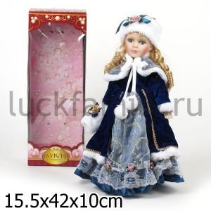 КУКЛА ФАРФОРОВАЯ 40СМ В БАЛЬНОМ ПЛАТЬЕ В РУСС. КОР. в кор.12шт ― Luckfamily.ru