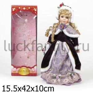 КУКЛА ФАРФОРОВАЯ 40СМ В БАЛЬНОМ ПЛАТЬЕ В РУСС. КОР. в кор.12шт ― Luckfamily.ru