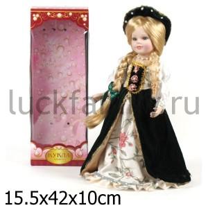 КУКЛА ФАРФОРОВАЯ 40СМ В БАЛЬНОМ ПЛАТЬЕ В РУСС. КОР. в кор.12шт ― Luckfamily.ru