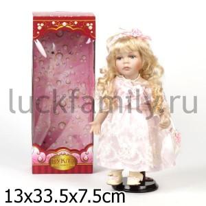 КУКЛА ФАРФОРОВАЯ 30СМ В БАЛЬНОМ ПЛАТЬЕ В РУСС. КОР. в кор.12шт ― Luckfamily.ru