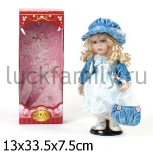 КУКЛА ФАРФОРОВАЯ 30СМ В БАЛЬНОМ ПЛАТЬЕ В РУСС. КОР. в кор.12шт ― Luckfamily.ru