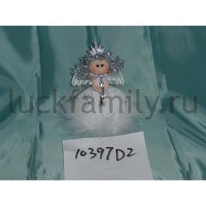 НОВОГОДНЕЕ УКРАШЕНИЕ АНГЕЛ 11СМ, ЦВЕТ БЕЛЫЙ В ПАК. в кор.2*144шт ― Luckfamily.ru