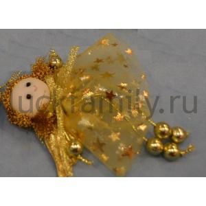 НОВОГОДНЕЕ УКРАШЕНИЕ ПОДВЕСКА АНГЕЛ 10СМ, НОЖКИ-БУСИНЫ, ЦВЕТ ЗОЛОТОЙ В ПАК. в кор.480шт ― Luckfamily.ru